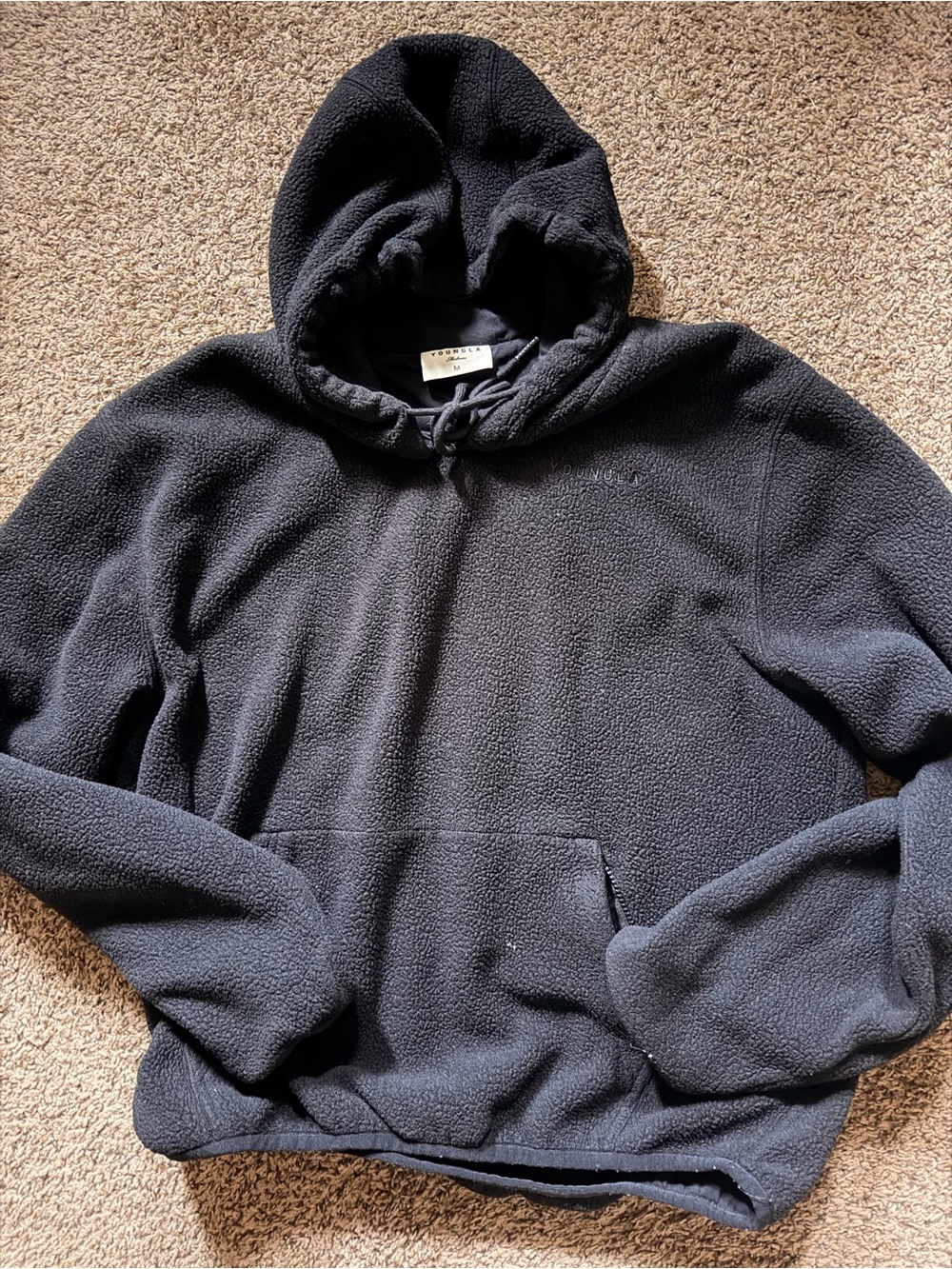 YoungLA Black Fleece Pullover Hoodie